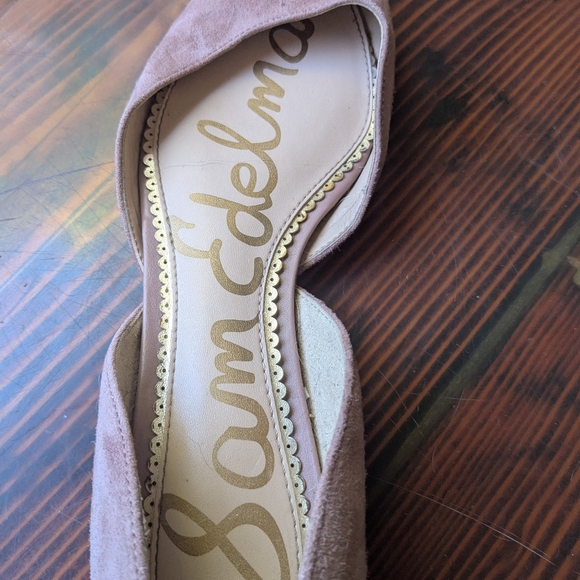 Sam Edelman Suede Pointed Toe Flats Pink Size 8 - Picture 4 of 4
